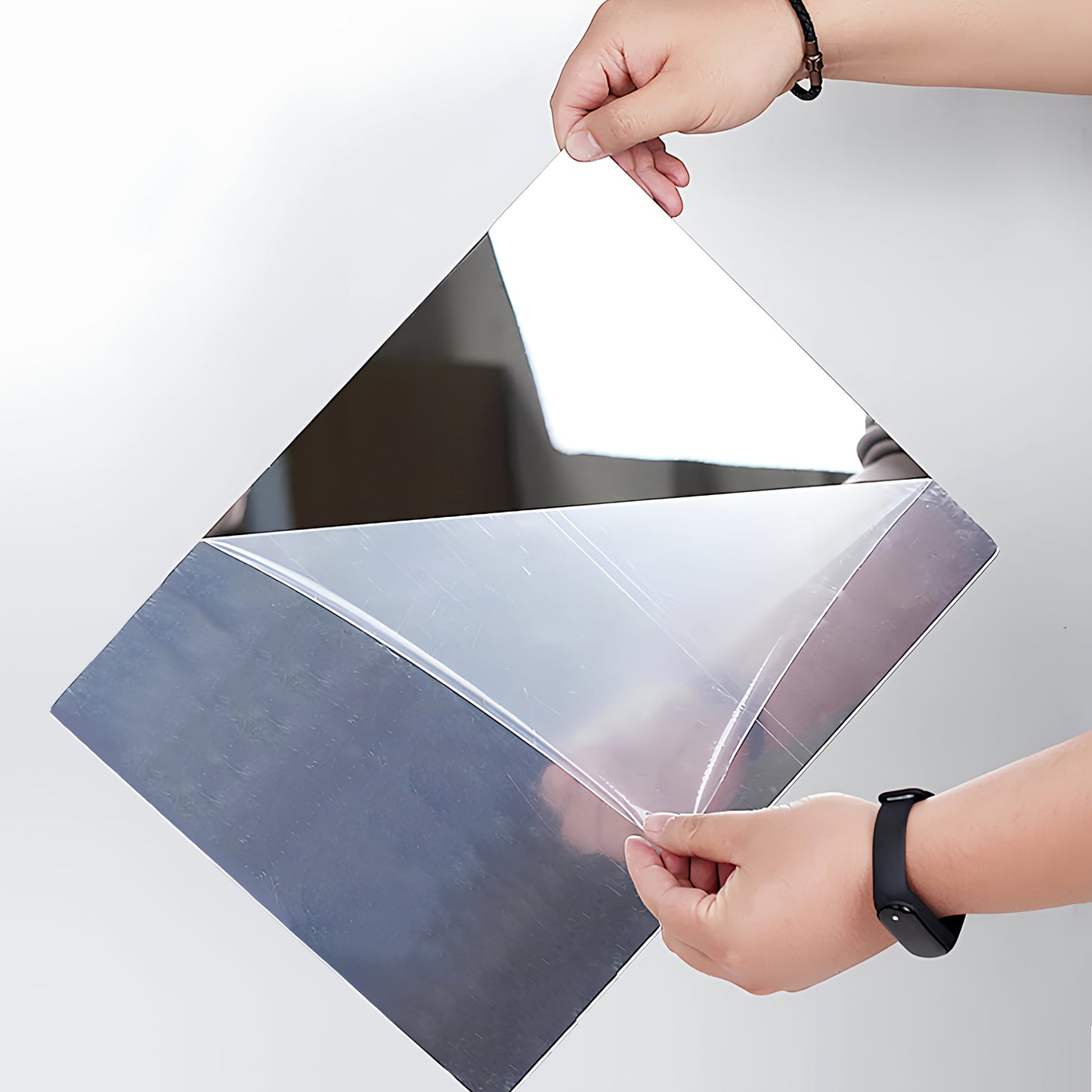 Wall Mirror Stickers – Oval, Square & Wavy Designs