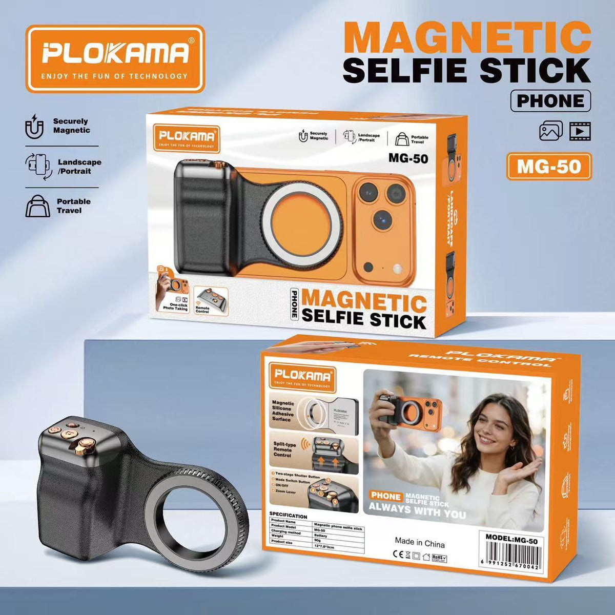 Plokama MG-50 Magnetic Selfie Stick
