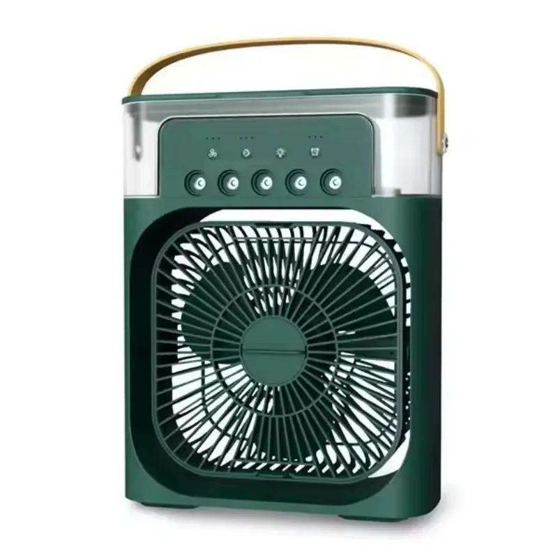 Portable Mini Air Cooler Fan with Mist – Ultra-Quiet Cooling Fan with Water Tank & Night Mode