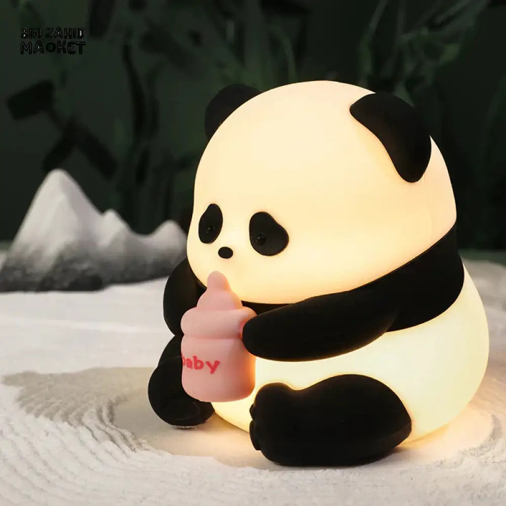 Cute Panda LED Night Lamp – Soft Silicone, Rechargeable & Kids-Friendly