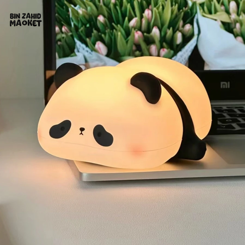 Cute Panda LED Night Lamp – Soft Silicone, Rechargeable & Kids-Friendly