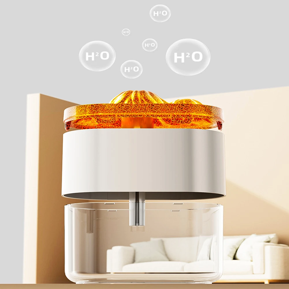 Volcano-Inspired Aromatherapy Humidifier with LED Light Effect