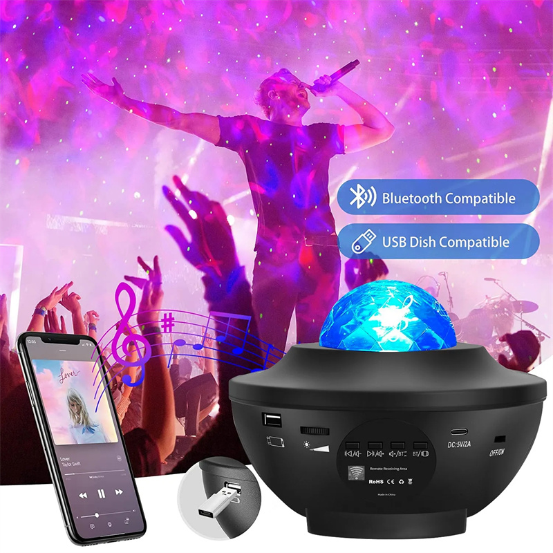 Galaxy Star Projector with Bluetooth Music & Remote Control