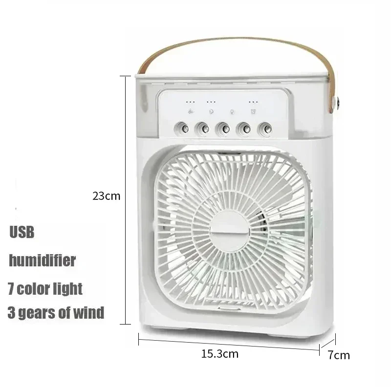 Portable Mini Air Cooler Fan with Mist – Ultra-Quiet Cooling Fan with Water Tank & Night Mode