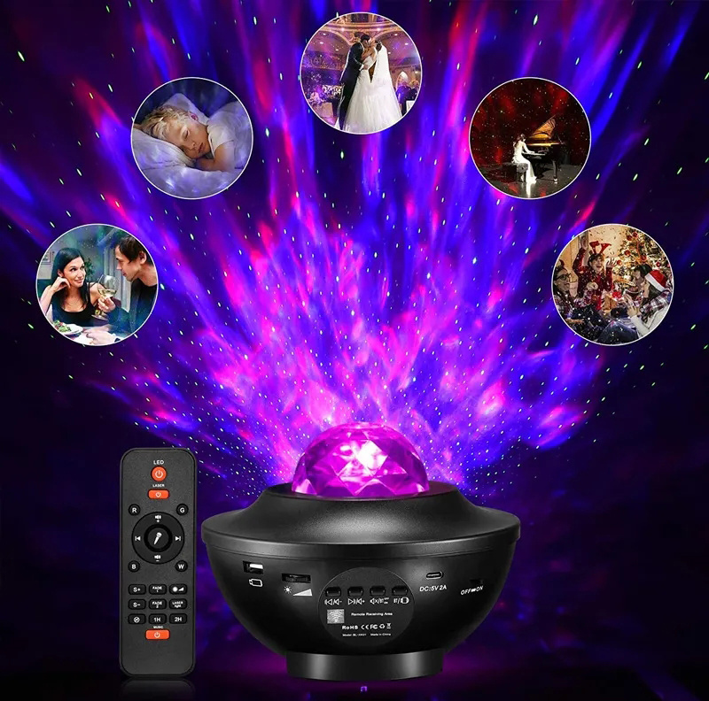 Galaxy Star Projector with Bluetooth Music & Remote Control