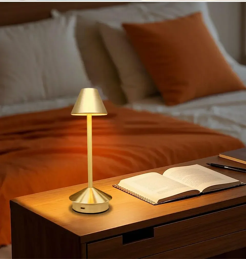 Modern Dimmable LED Table Lamp – Touch Control & Rechargeable Design