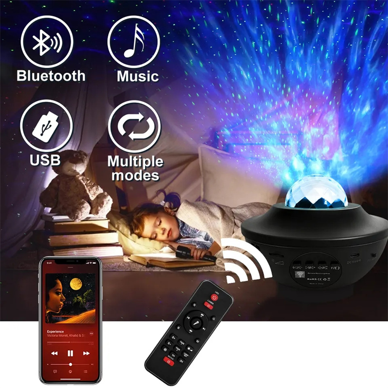 Galaxy Star Projector with Bluetooth Music & Remote Control