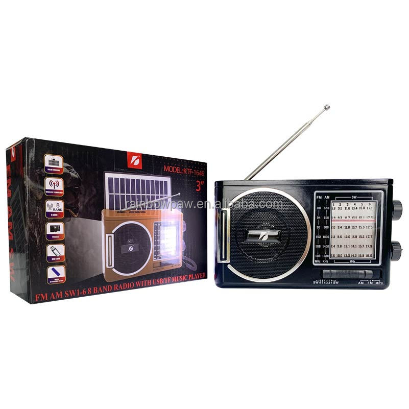 Portable FM/Bluetooth Radio with USB & TF Music Player (Model KTF-1646)