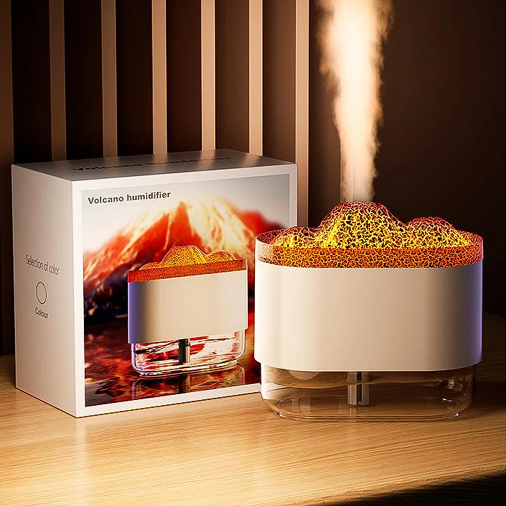 Volcano-Inspired Aromatherapy Humidifier with LED Light Effect