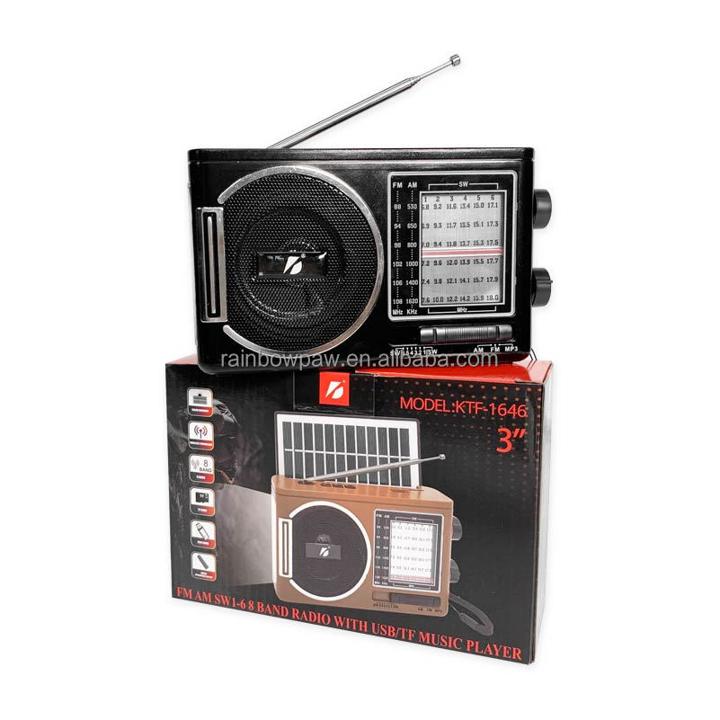 Portable FM/Bluetooth Radio with USB & TF Music Player (Model KTF-1646)