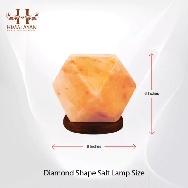 Diamond Shape Crystal Salt Lamp