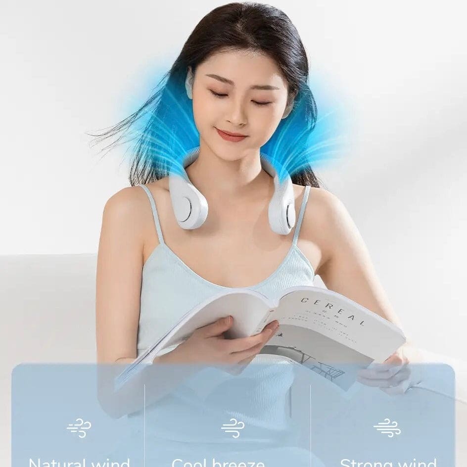 Portable Bladeless Neck Fan – Hands-Free Cooling