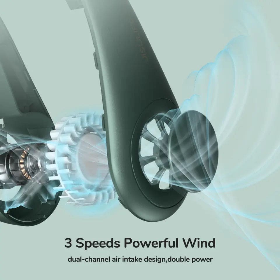 Portable Bladeless Neck Fan – Hands-Free Cooling