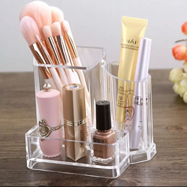 Transparent Acrylic Makeup Organizer – Cosmetic Storage Holder
