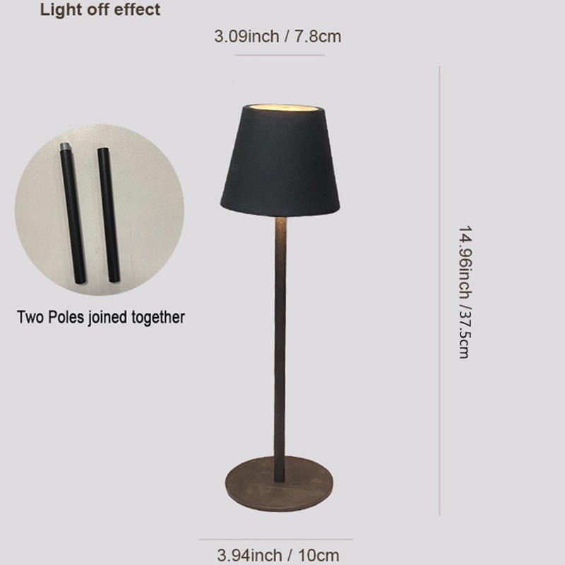 Volt Lampshad LED Touch Lamp, Rechargeable – Ideal for Bedroom, Living Room, Office, or Cafe