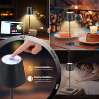 Volt Lampshad LED Touch Lamp, Rechargeable – Ideal for Bedroom, Living Room, Office, or Cafe