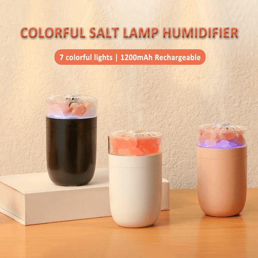 Rechargeable Himalayan Salt Rock Humidifier – USB Rechargeable, Soothing Ambience & Long Battery Life