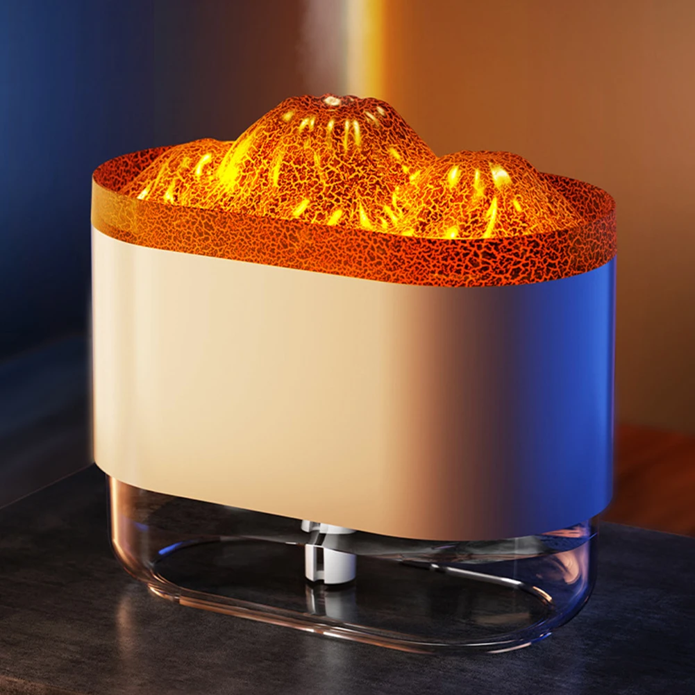 Volcano-Inspired Aromatherapy Humidifier with LED Light Effect