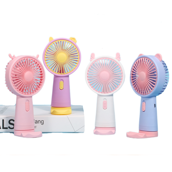 Portable Handheld Rechargeable Fan – USB Mini Cooling Fan with Stand