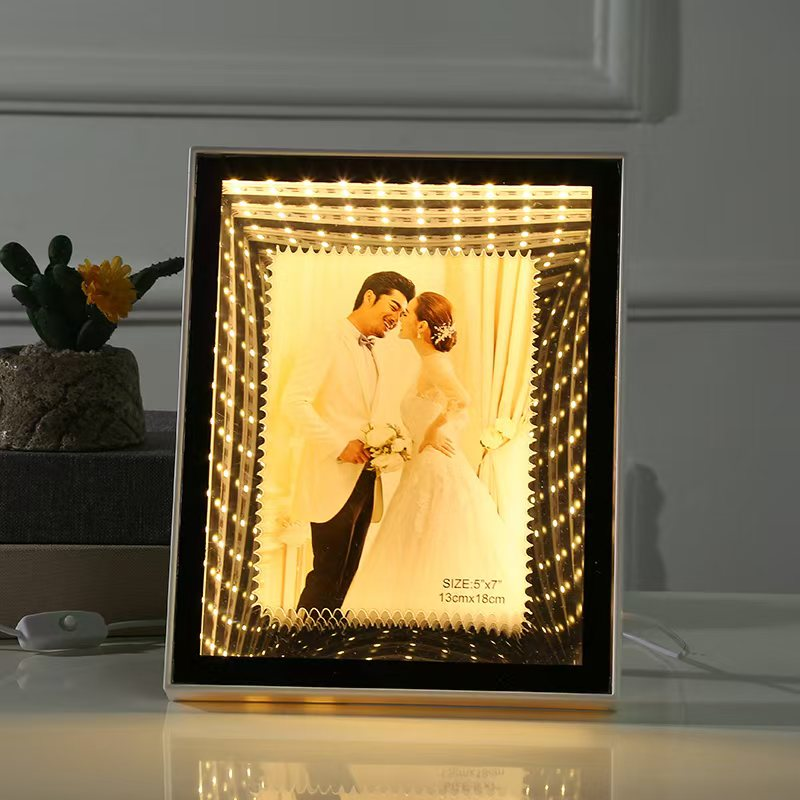 3D LED Infinity Picture Frame with Warm Lights | Depth Effect Photo Frame for Home & Gifts