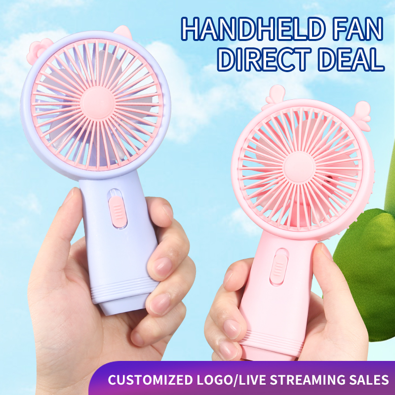 Portable Handheld Rechargeable Fan – USB Mini Cooling Fan with Stand