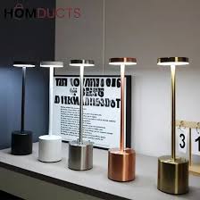 Long Neck Metal Touch Sense LED Lamp – Modern Minimalist Design, USB Rechargeable 3 Dimmable Light Modes - Best for Bedroom, Living Room and Restaurants