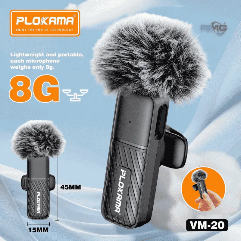 Plokama VM-20 2.4G Wireless Lavalier Microphone
